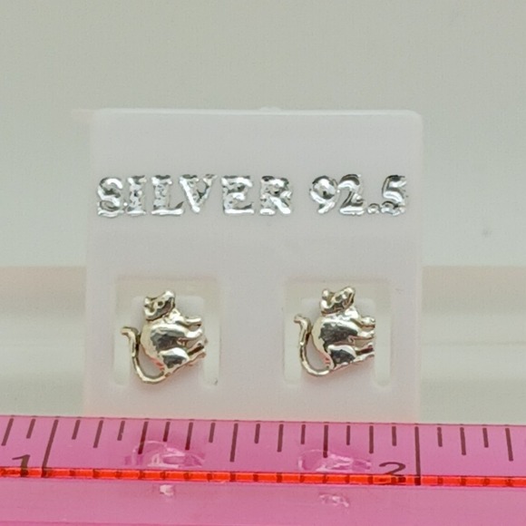 925 Sterling Silver Mouse Stud Earrings Tiny Animal Rodent Post Jewelry NEW - Picture 3 of 13